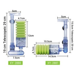 Bomba de ar para aquário - filtro bioquímico - esponja de espuma dupla - ultra silenciosa