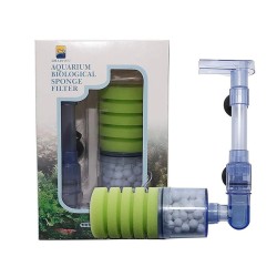 Bomba de ar para aquário - filtro bioquímico - esponja de espuma dupla - ultra silenciosa