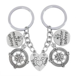 Melhores amigos e não importa onde - chaveiro 2 pcs