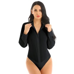 Elegant bodysuits - long sleeve blouse - with buttonsBlouses & shirts