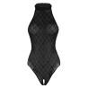 Body sexy transparente - com zíper nas costas