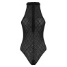 Body sexy transparente - com zíper nas costas