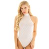 Body sexy transparente - com zíper nas costas