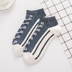 Funny kids socks - shoelaces printed - cottonClothing