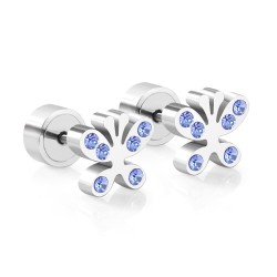 Brincos pequenos - com zircônias cúbicas - borboletas - corações - estrelas