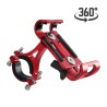 Suporte universal para telefone - para guidão de bicicleta/motocicleta - antiderrapante - clipe - giratório - liga de alumínio