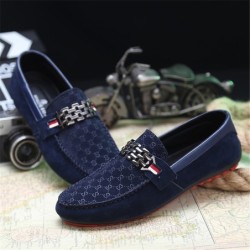Mocassins masculinos da moda - sapatos de camurça rasos
