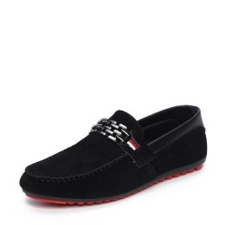 Mocassins masculinos da moda - sapatos de camurça rasos