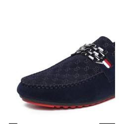 Mocassins masculinos da moda - sapatos de camurça rasos