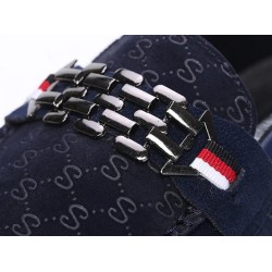 Mocassins masculinos da moda - sapatos de camurça rasos