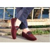 Mocassins masculinos da moda - sapatos de camurça rasos