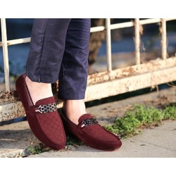Mocassins masculinos da moda - sapatos de camurça rasos