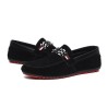 Mocassins masculinos da moda - sapatos de camurça rasos