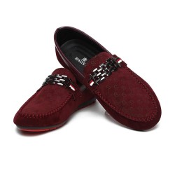 Mocassins masculinos da moda - sapatos de camurça rasos