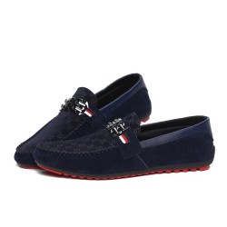 Mocassins masculinos da moda - sapatos de camurça rasos