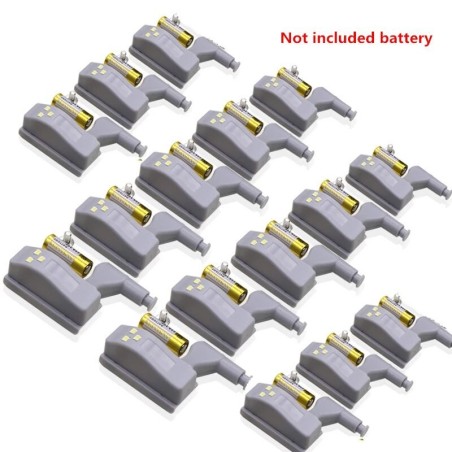 Luz de dobradiça interna - guarda-roupa - armário - lâmpada de indução LED - 16 peças