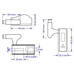 Luz de dobradiça interna - guarda-roupa - armário - lâmpada de indução LED - 16 peças