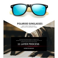 Óculos de sol estilosos - polarizados - armação de madeira - unissex