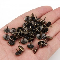 Antique brass - upholstery nails - decorative tack stud push pins - 100 piecesFurniture