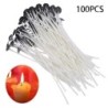 Pavios de velas de algodão - pré-encerados - para fabricação de velas - 100 peças