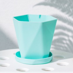 Vaso de flores geométrico - resina plástica