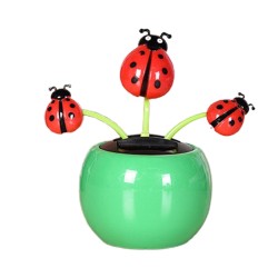 Brinquedo movido a energia solar - flor dançante / abelha / joaninha