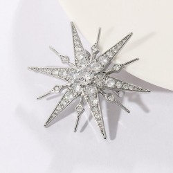 Luxurious star shaped brooch - cubic zirconiaBrooches