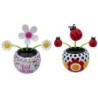 Brinquedo movido a energia solar - flor dançante / joaninhas