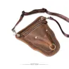 Bolsa pequena de ombro / cintura moderna - couro genuíno - em forma de cabeça de touro