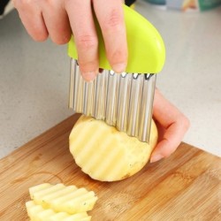 Cortador de batatas - batatas fritas - fabricante de batatas fritas - faca ondulada - aço inoxidável