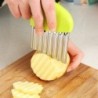 Cortador de batatas - batatas fritas - fabricante de batatas fritas - faca ondulada - aço inoxidável