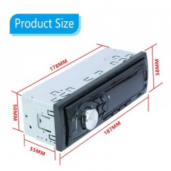 Bluetooth car radio - din 1 - MP3 - AUX - USB - FM - 12VDin 1