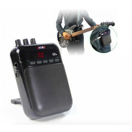 Aroma AG-03M 5W - portátil - mini amplificador de guitarra com gravação de MP3