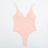 Fato de banho sexy - canelado - decote profundo - com push up