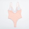 Fato de banho sexy - canelado - decote profundo - com push up
