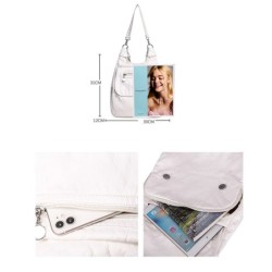 Bolsa de couro multifuncional - mochila - grande capacidade