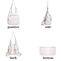 Bolsa de couro multifuncional - mochila - grande capacidade