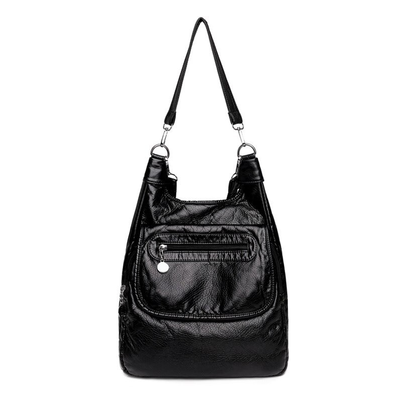 Bolsa de couro multifuncional - mochila - grande capacidade