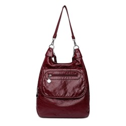 Multifunctional leather bag - backpack - large capacityBackpacks
