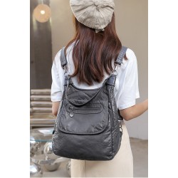 Bolsa de couro multifuncional - mochila - grande capacidade