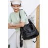 Bolsa de couro multifuncional - mochila - grande capacidade