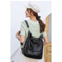 Bolsa de couro multifuncional - mochila - grande capacidade