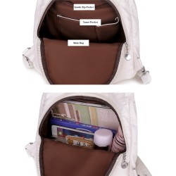 Bolsa de couro multifuncional - mochila - grande capacidade