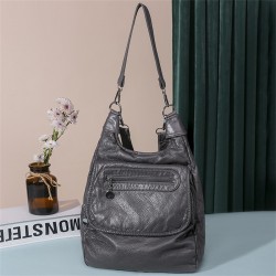 Bolsa de couro multifuncional - mochila - grande capacidade