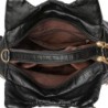 Bolsa de ombro pequena vintage - rebites - cores contrastantes - couro