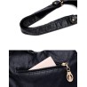 Bolsa de ombro pequena vintage - rebites - cores contrastantes - couro