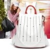 Mochila da moda - anti-roubo - couro - estrelas de rebites - grande capacidade