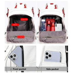 Mochila da moda - anti-roubo - couro - estrelas de rebites - grande capacidade