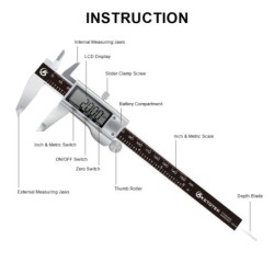 Digital vernier caliper - 200mm / 300mm - 0.01mm micrometer - LCD - stainless steelCalipers
