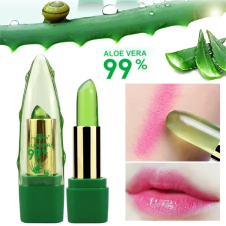 Batom Jelly - brilho labial - 99% aloe vera - mudança de cor de temperatura